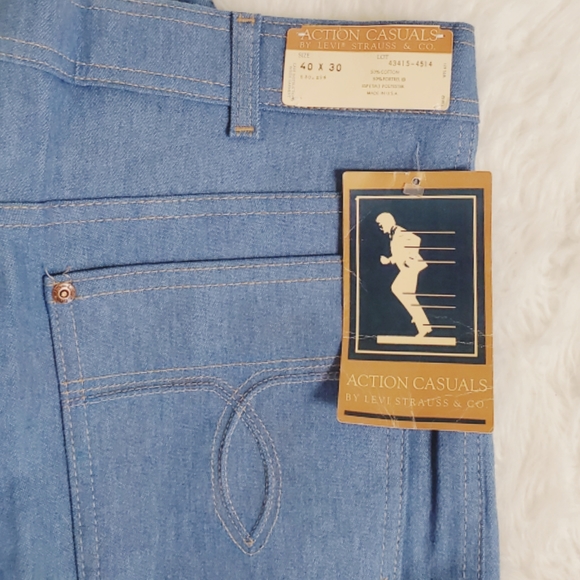 NWT Levi's , vintage, action, retro, blue, dress - Picture 6 of 8